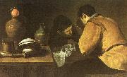 Diego Velazquez Two Men at a Table painting